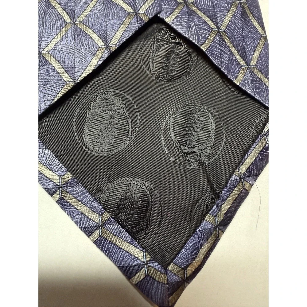 Grateful Dead Tie Statuesque 17th‎ Set VTG 1996 Blue Geometric Jacquard Stealie